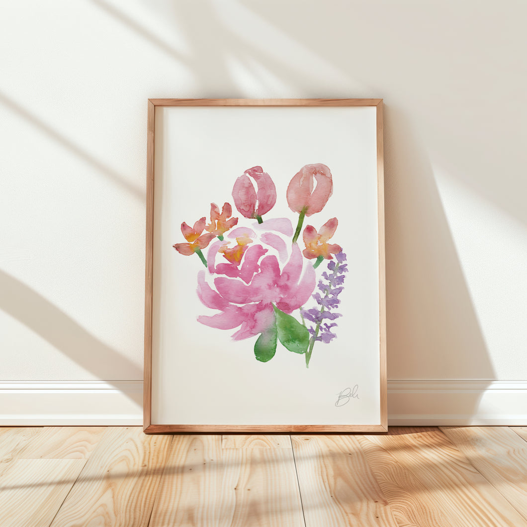 Floral Bunch - Watercolor Print