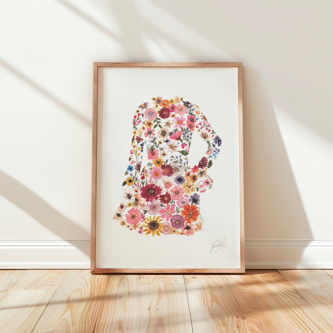 Floral Dress - Art Print