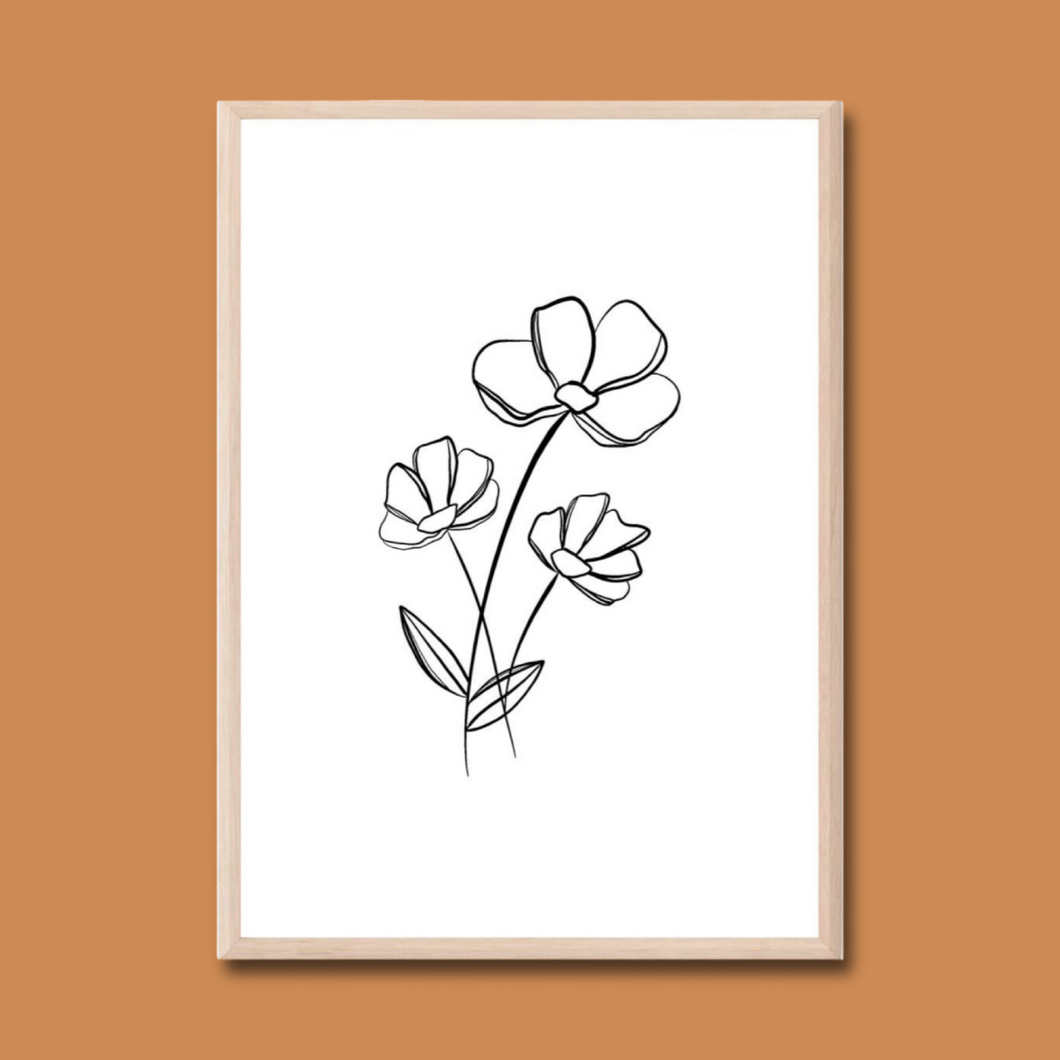 Three Florals / Print