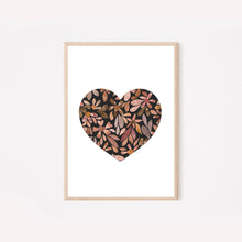 Load image into Gallery viewer, Black Floral Heart
