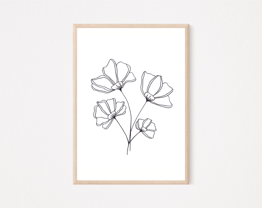 Four Florals / Art Print