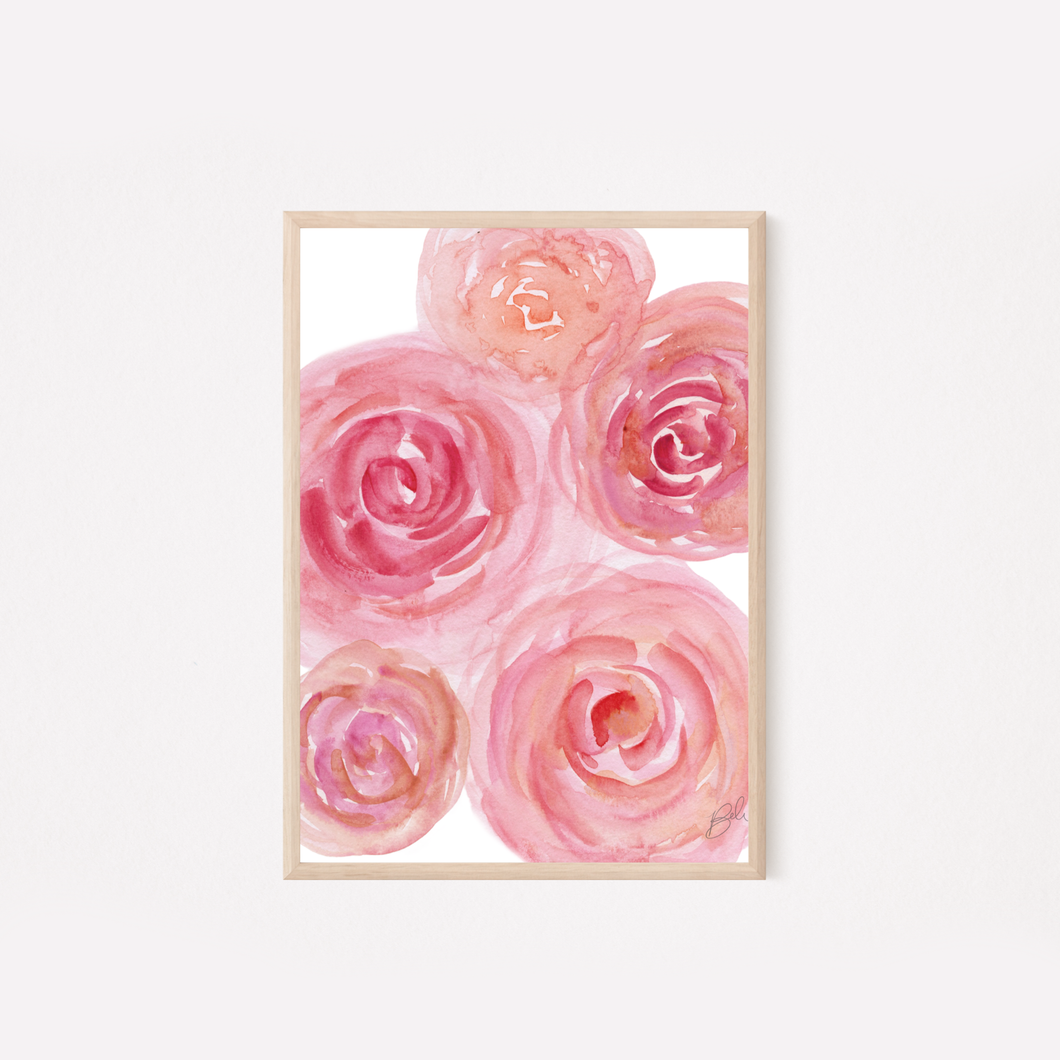 Roses - Watercolor Print