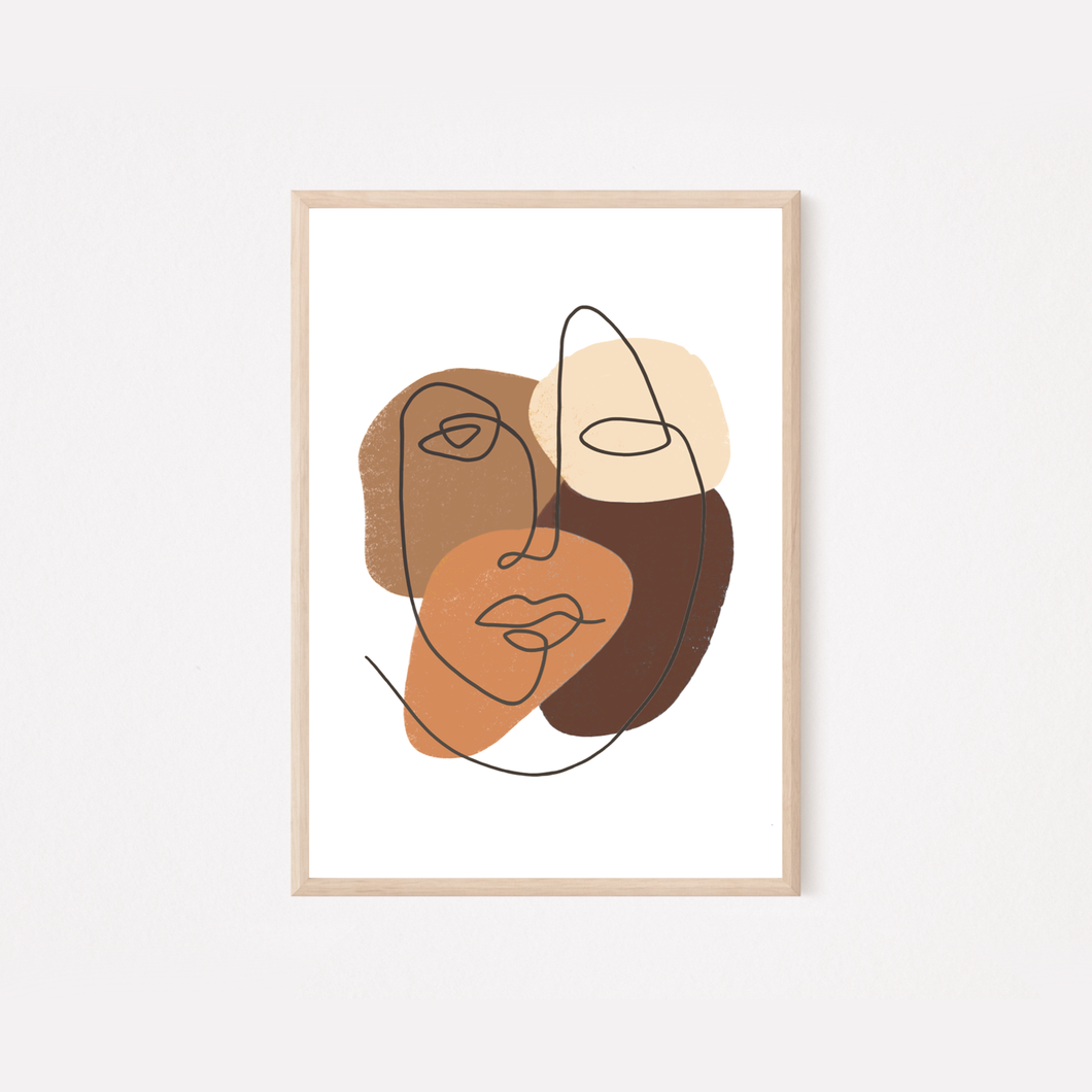 Melanin -  Abstract Face - Art Print