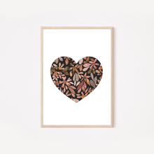 Load image into Gallery viewer, Black Floral Heart Greeting Card
