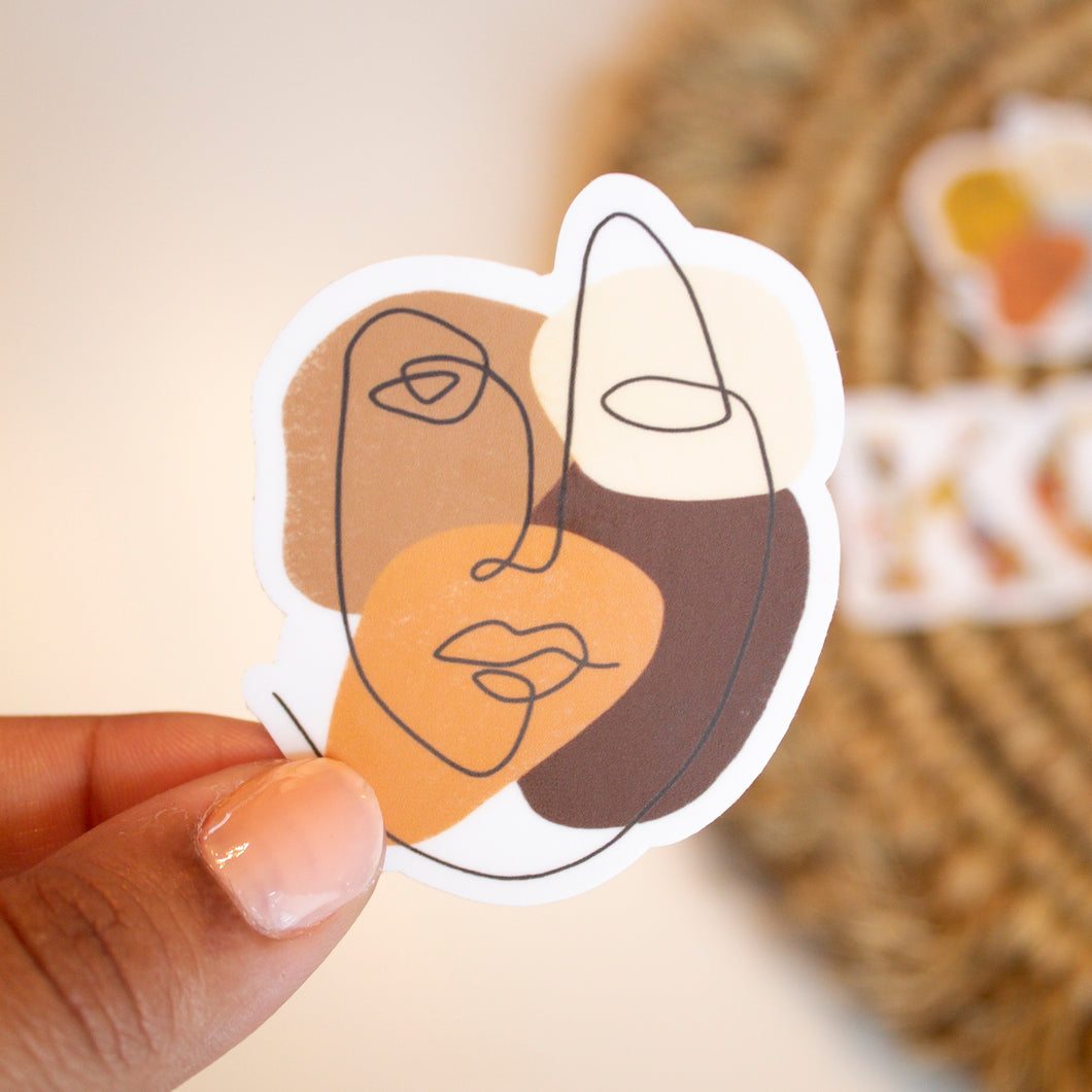 Melanin Abstract Face Sticker