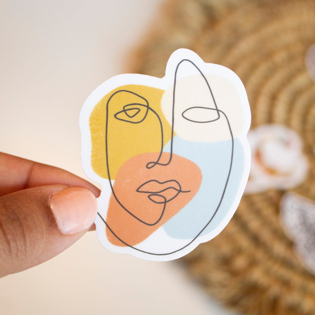 Abstract Face Sticker