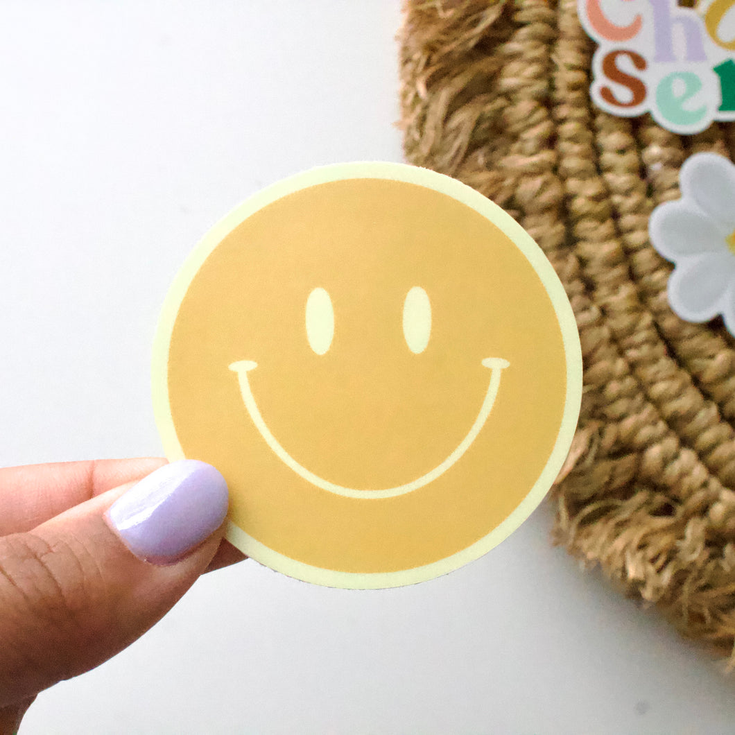 Yellow Smiley Face Sticker