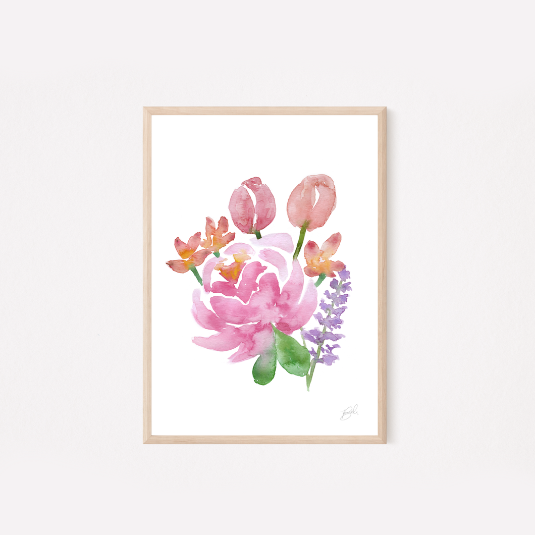 Floral Bunch - Watercolor Print